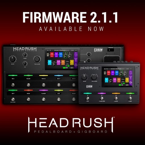 HeadRush 2.1.1 verziószámú firmware update